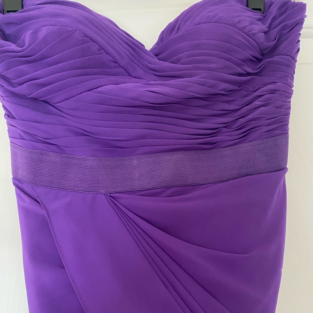 💜💜Purple ruched cocktail dress💜💜 - Picture 3 of 5